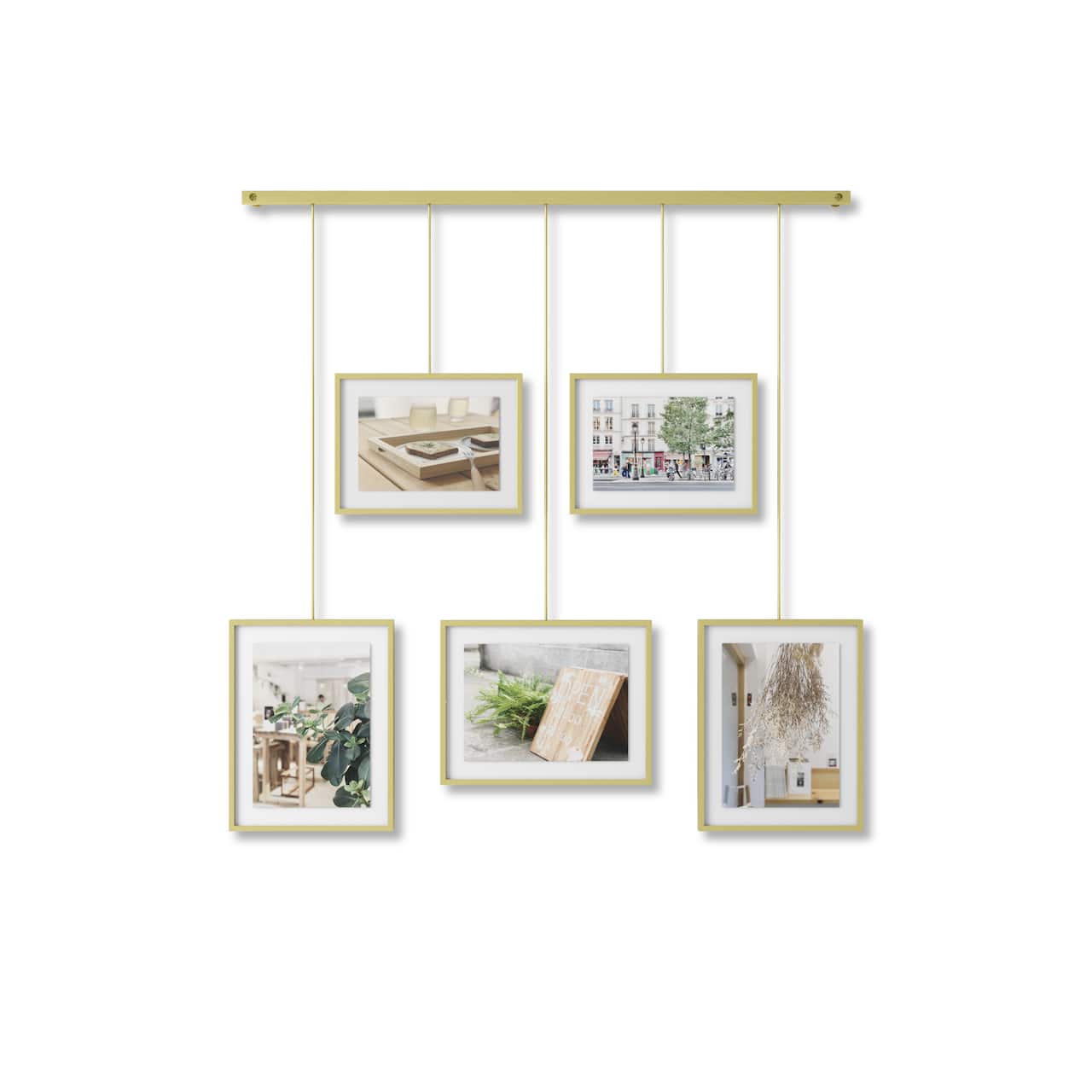 Umbra Matte Brass Exhibit Gallery Picture Frame Set